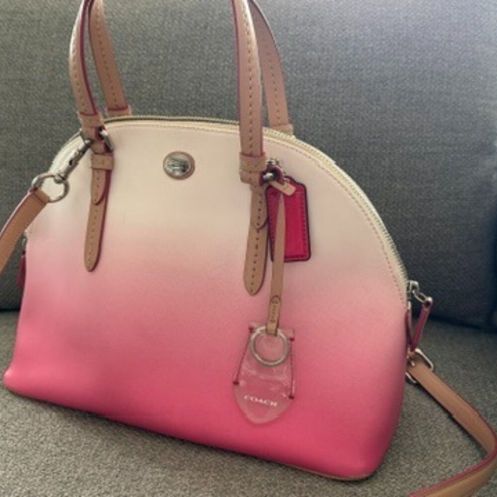 COACH Pink Ombré Sierra Satchel Dome Bag F29282